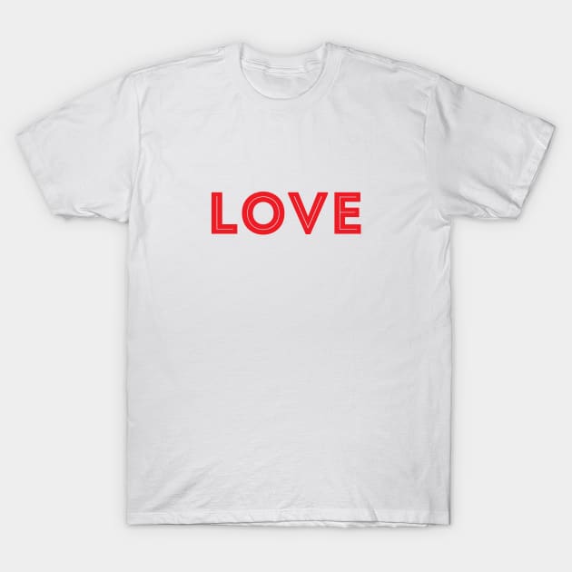 simple ,,love'' typography T-Shirt by ddesing